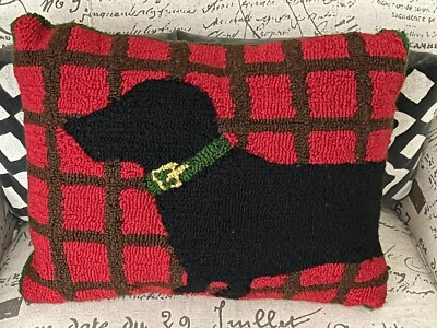 "Nueva Almohada Dachshund Colección Martha Stewart Enganchada Roja 13""x17"" Navidad" Foto 1 de 4