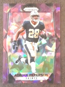 ADRIAN PETERSON 2017 Panini Prizm #61 Purple Cracked Ice SP /75 Saints. C1A - Picture 1 of 3