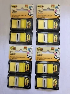 (4 Packs) Post-it Flags Page Flags in Dispenser, Yellow, 100 Flag - Picture 1 of 1