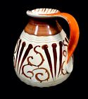 Antique Myott Son And Co Art Deco Water Jug  Pitcher Hand Painted Vase 1930S