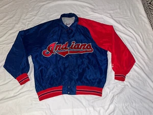 Vintage Cleveland Indians Size Large Starter Jacket Diamond Collection USA Made - Picture 1 of 7