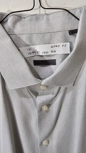 Calvin Klein Men's 100% Cotton 19- 36/37 Long Sleeve Dress Shirt - Picture 1 of 5