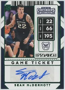 Boleto de juego verde SEAN McDERMOTT 2020 Panini Contenders selecciones draft #119 - Imagen 1 de 2