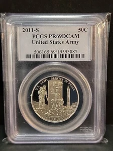 2011 S - PCGS PR69DCAM - United States Army  Half Dollar 50C Commemorative Coin - Picture 1 of 8