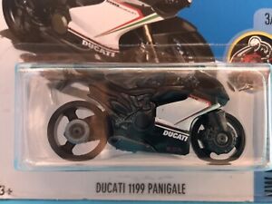 Hot Wheels Ducati 1199 Panigale Black w White Fairing +Italia Pinstripes Carded