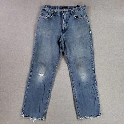 Jeans Vintage Claiborne 34x32 Old School peto azul desteñido roto en retro Foto 1 de 4