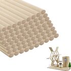 200 Pcs Wooden Dowel Rods 1/4 X 12 Inch Small Round Dowel Rods Wood Unfinishe...