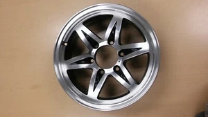 16" 16x6 6/5.5 WHEEL RIM 580 SERIES BLACK INLAY ALUMINUM Trailer Camper - Picture 1 of 4
