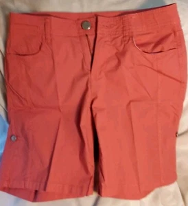 DKNY Shorts Womens 2 Coral Orange Walking Hiking Trail - Picture 1 of 14
