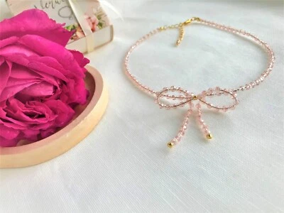Colar Gargantilha Laço Rosa, Colar Laço, Colar Laço. - Imagem 1 de 2