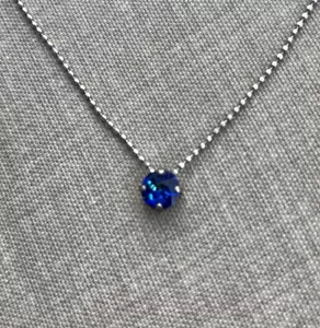 Sabika Basics Bermuda Blue London 1-stone Necklace - Picture 1 of 3