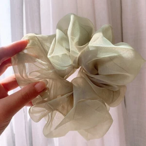 Oversized Organza Hair Scrunchies Chiffon Hair Rope Ponytail Holder Hair Tie ↕ - Picture 1 of 34