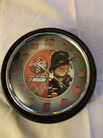 Dale Earnhardt Jr Coca Cola Collector Wall Clock 9" x 21/2" WORKS Cover