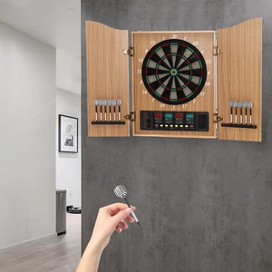 12-Darts Wandmontage Elektronischer Dartautomat Deko Dartscheibe Schrank Set - Bild 1 von 23