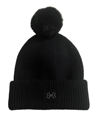 Chapéu gorro feminino Under Armour Halftime Pom Pom 1373098 002 - Imagem 1 de 2