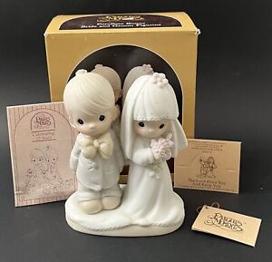 Vintage 1980 Precious Moments The Lord Bless And Keep You Figurine w/Box E3114