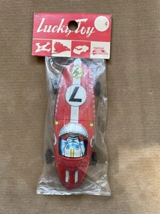 Vintage New Lucky Toy Rare Tin Lithograph Ferrari friction car toy Japan {07-7} - Picture 1 of 10