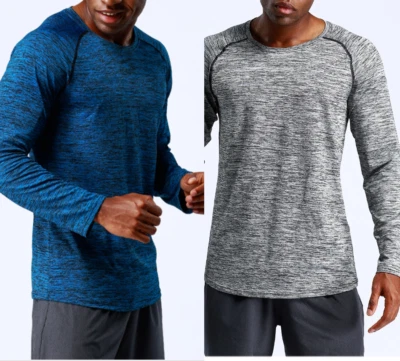 Fitnessshirt Funktions Shirt Laufshirt Herren langarm Longsleeve Fitness Sport