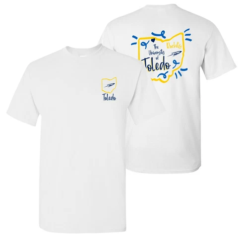 Toledo Rockets Playful Sketch T Shirt - White Cover