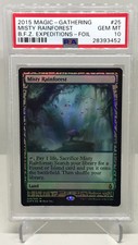 MTG Magic the Gathering MISTY RAINFOREST Holo Foil Zendikar Expeditions PSA 10