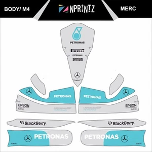 M4 MERC STYLE FULL KART STICKER KIT - KARTING - OTK - EVK M4 - Picture 1 of 3