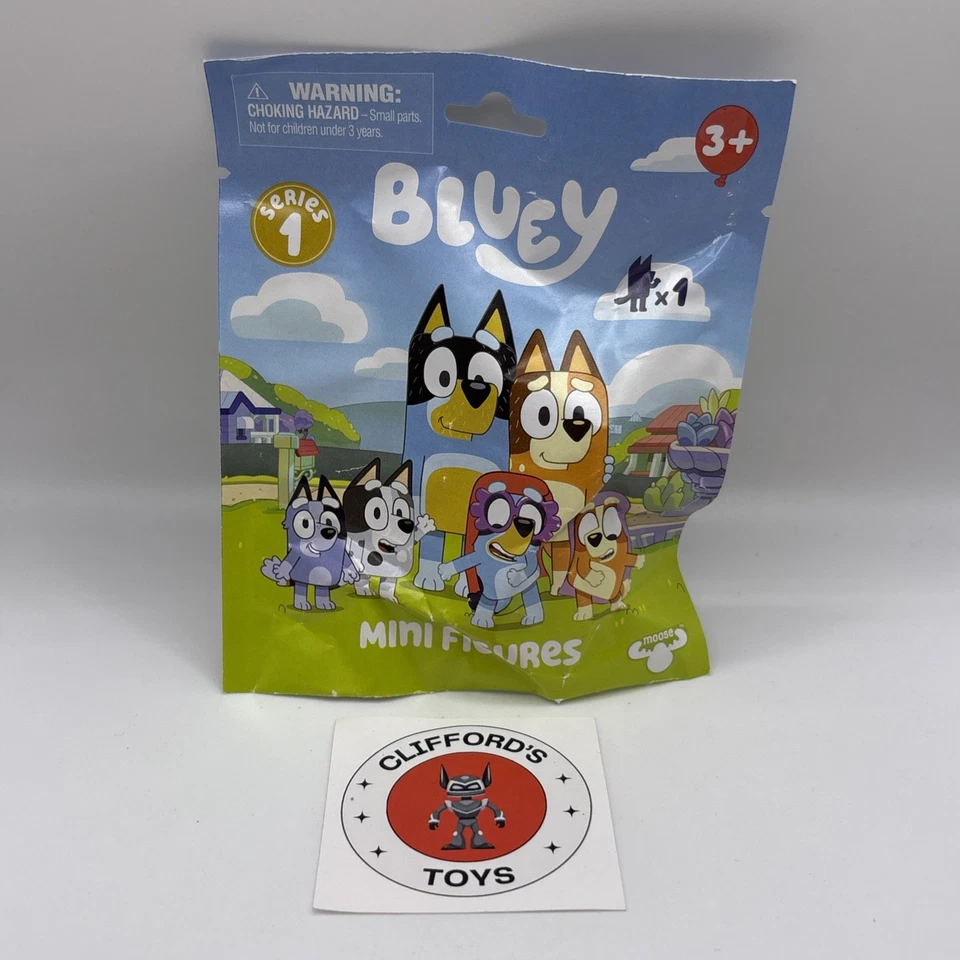 Moose Toys Bluey Series 1 Mystery Mini Figures 1” New Unopened