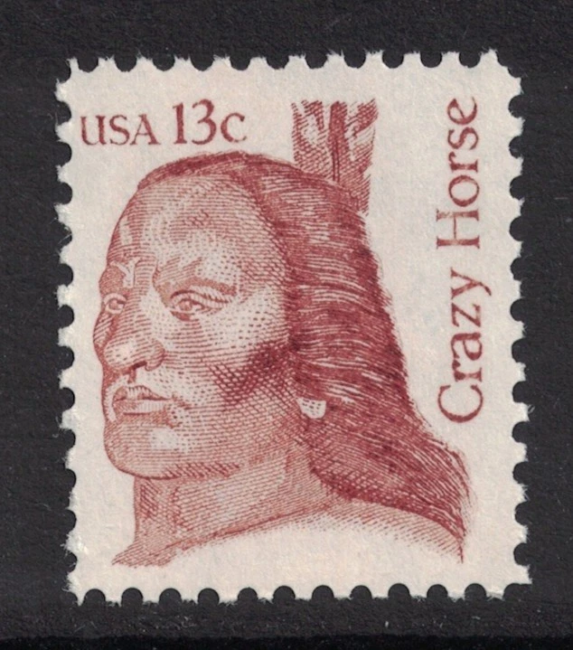 Scott 1855- 13c Crazy Horse, Great Americans Series- MNH 1982- unused mint stamp - Image 1 of 1