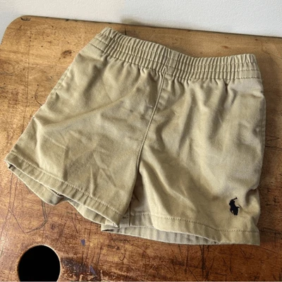 Ralph Lauren Tan Khaki Shorts Elastic Waist Pockets Baby Boys 3M great preworn - Image 1 of 4