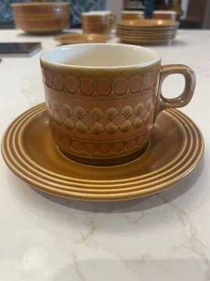 Vintage 1970s Hornsea Saffron Cup And Saucer In Perfect Condition 6 Available