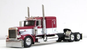 DCP Custom stretched&lowered maroon/white Peterbilt 359 63"sleeper 1/64 no box - Picture 1 of 5