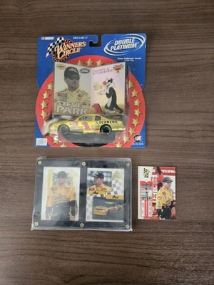 Coche Winners Circle Doble Platino Steve Park Pennzoil Plus Placa y Tarjeta BONO  Foto 1 de 4