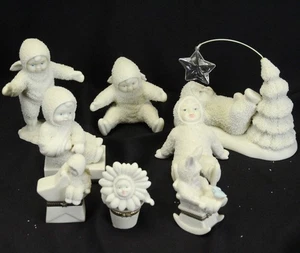 Dept 56 Snowbabies Pewter Figurines Lot Of 8 - Picture 1 of 15