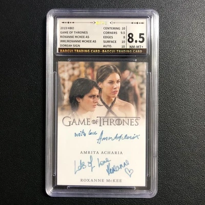 2021 Game of Thrones Iron Anniversary Dual Auto Roxanne McKee/Amrita Acharia - Image 1 of 2