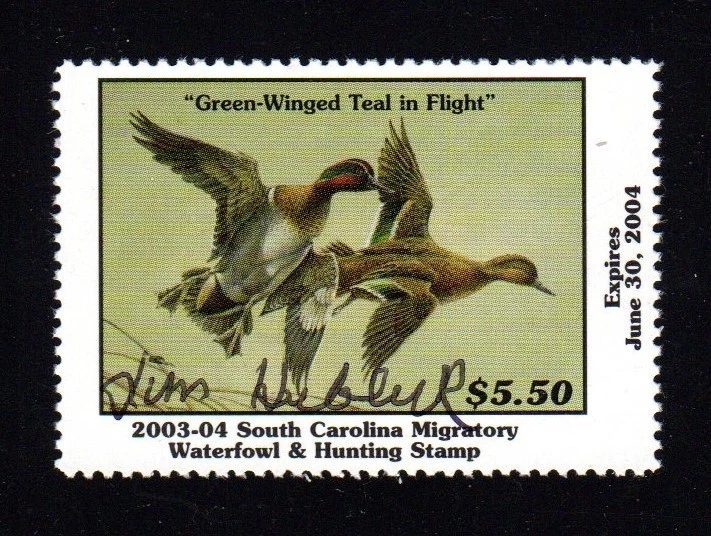 SOUTH CAROLINA   SC23   WATERFOWL DUCK STAMP 2003  MNH     ARTIST SIGNED - Image 1 of 1