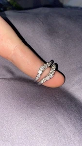 14 karat white gold wedding band size 7 3/4 or a perfect 8 - Picture 1 of 6