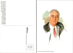 Franklin D. Roosevelt Unfinished Portrait Elizabeth Shoumatoff Vintage Postcard - Picture 1 of 2