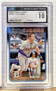 2024 Topps Update US73 Colt Keith CGC Gem Mint 10 RC Detroit Tigers - Picture 1 of 2