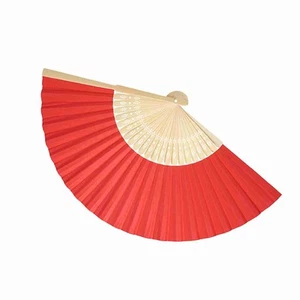 (Red Color)Chinese Folding Bamboo Ribs Fan DIY Blank Paper Fan Wedding UT - Picture 1 of 23