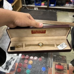 Reloj Pulsera Cuarzo Jules Jurgensen Vintage, Movimiento Japón, Gemas Genuinas - Imagen 1 de 7