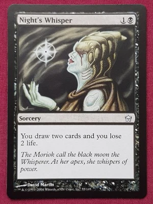 Magic The Gathering FIFTH DAWN NIGHT'S WHISPER black card MTG - Image 1 of 2