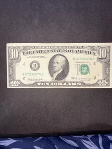 1969  Vintage Ten Dollar $10 Bill, Banknote Collectors Item Excellent Condition - Picture 1 of 2