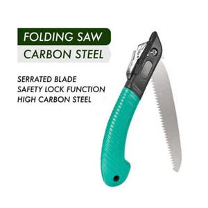 Folding Hand Saw with Safety Lock 40cm Tooth Blade Anti Skip Pruning - Picture 1 of 8