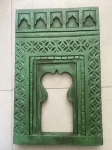 Sara Antique finish handcrafted Wooden old wall hanging mirror frame indian - Picture 1 of 9