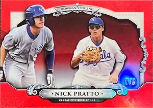 Nick Pratto 2018 Bowman Sterling Continuity #BS-NP Red /5 (RC, SSP) Royals - Picture 1 of 2