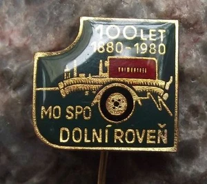 1980 CSPO Tschechischer Feuerwehrverein Dolni Roven Hundertjähriges Pin Anstecker - Bild 1 von 2
