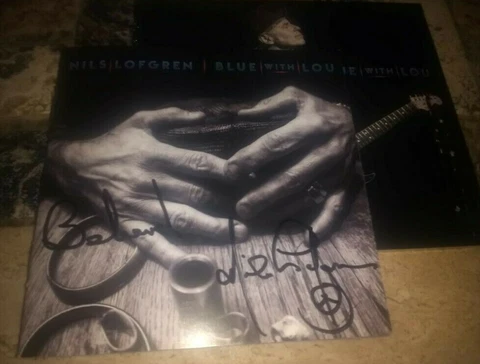Autographed NILS LOFGREN BLUE WITH LOU Reed CD signed Cover