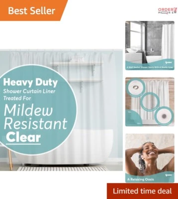 Forro Cortina de Ducha PEVA 72x72 Impermeable Resistente con Ojales para Duchas Foto 1 de 4