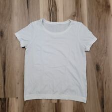 Lululemon Shirt Womens Size 8 White Short Sleeve Metal Vent Tech Athletic