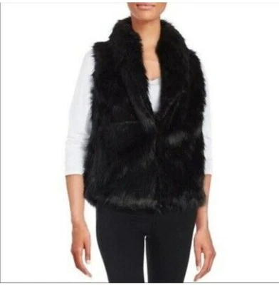 Жилет женский Sam Edelman Emily из искусственного меха черный с карманами размер S - Изображение 1 из 4