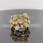 Ippolita Constellation Aquamarine Diamond Cluster Ring in 18K Yellow Gold $5000